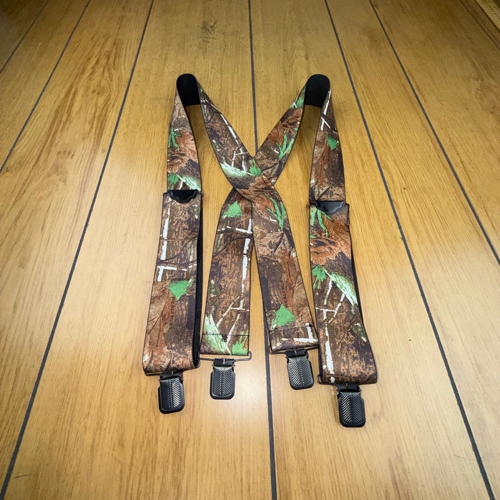 Realtree Camo Suspenders Mens X-Back Heavy Duty 2‎ Inch Wide Hunting Camouflage
